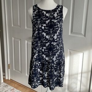 Express Black and White Patterned Mini Dress